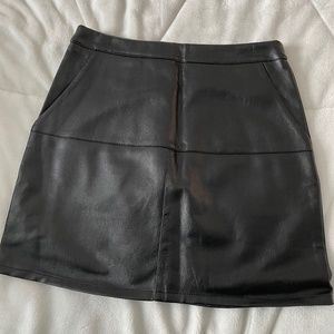 LF Stores Mint Vanilla Vegan Leather Skirt NWT